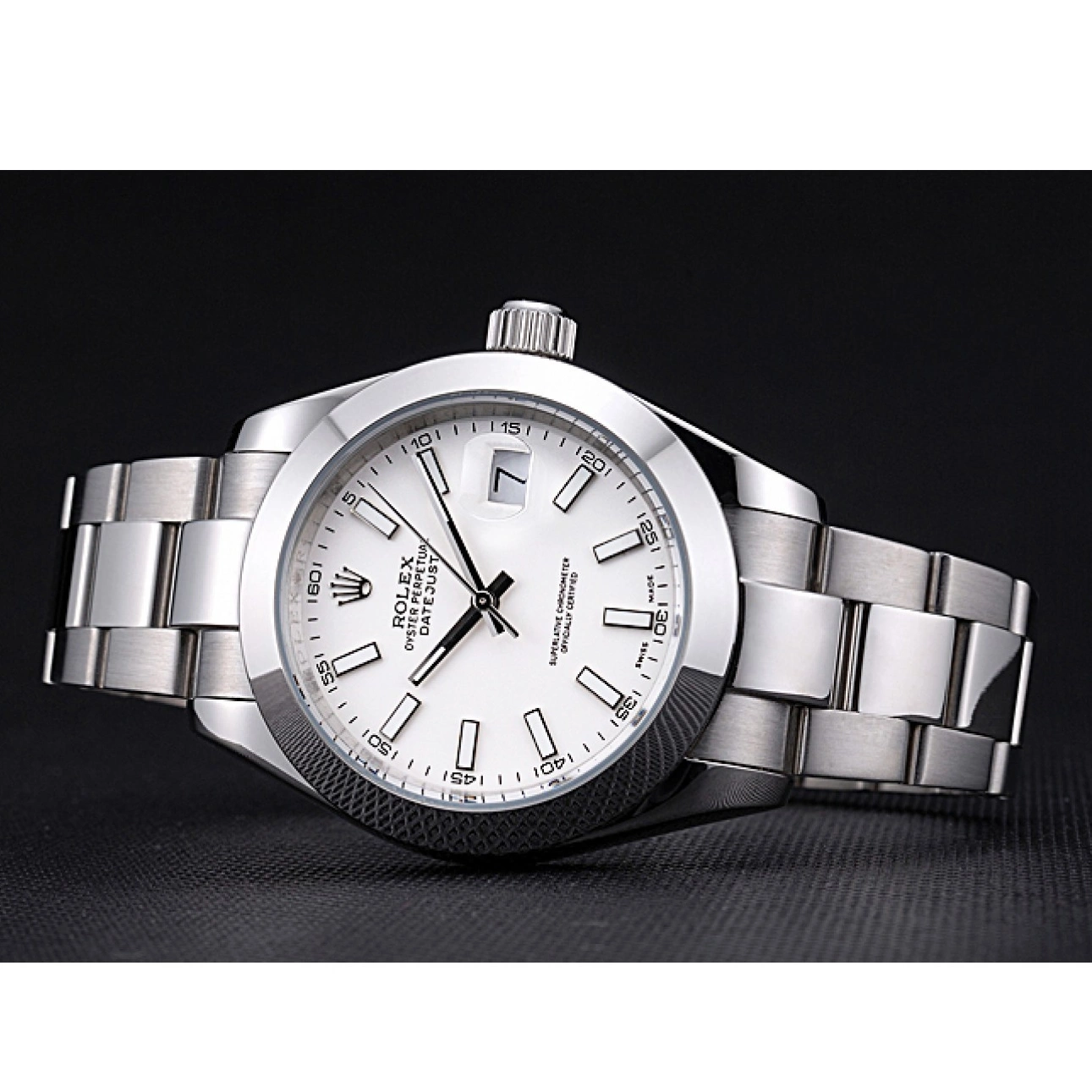 AAA replica watch Stainless Datejust 622266 White Rolex Steel Dial Case 0824